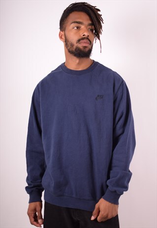 NIKE MENS VINTAGE SWEATSHIRT JUMPER XL BLUE 90S
