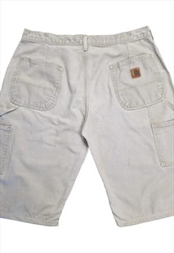 Men's Carhartt Carpenter Shorts In Beige Size W37