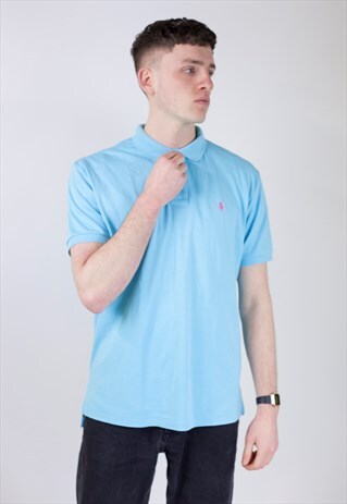 VINTAGE POLO RALPH LAUREN BLUE POLO SHIRT