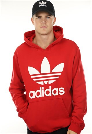 VINTAGE ADIDAS ORIGINALS BIG LOGO HOODIE SWEATSHIRT