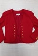 VINTAGE 90S JACKET RED WOOL DESIGNER