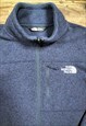 The North Face Zip Up Chest Pocket Rib Knit Fleece Jacket