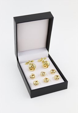 Gold Tuxedo Cufflink & Studs Set