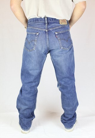 MENS RARE VINTAGE LEVIS JEANS 501 W34 L32 UK MADE STRAIGHT
