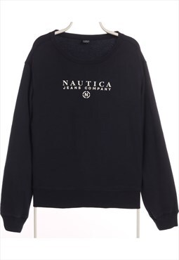 Nautica - Blue Crewneck Spellout Sweatshirt - XLarge