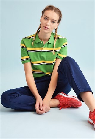 90'S RETRO RALPH LAUREN ATHLEISURE POLO STRIPED T-SHIRT TEE