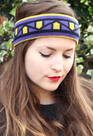 VINTAGE 90S SKI HEADBAND - FESTIVAL - ONE SIZE FITS ALL