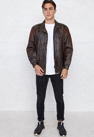 VINTAGE BROWN LEATHER JACKET