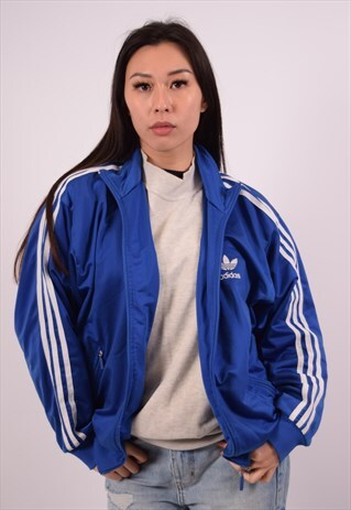 VINTAGE ADIDAS TRACKSUIT TOP JACKET BLUE