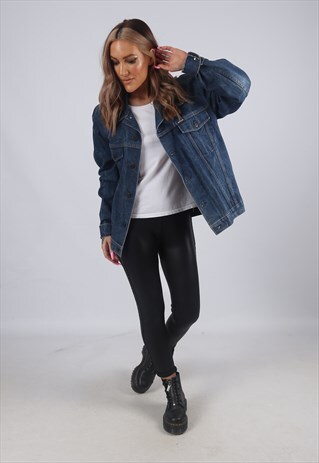 VINTAGE DENIM JACKET OVERSIZED FITTED MUSTANG UK 16 (FC3R)