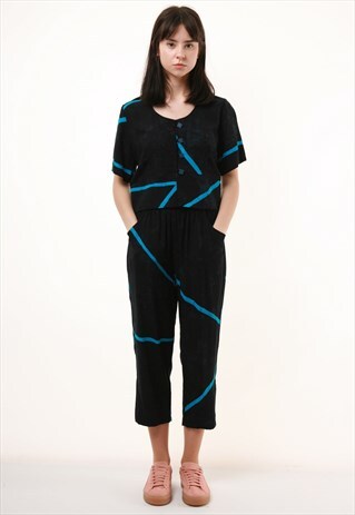 90S VINTAGE VTG RARE CROP TOP AND PANTS ALL IN ONE 698