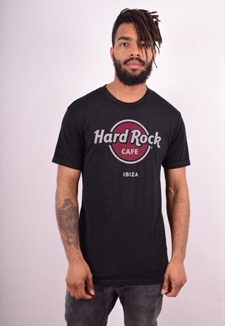 HARD ROCK CAFE MENS VINTAGE T-SHIRT TOP LARGE BLACK 90S