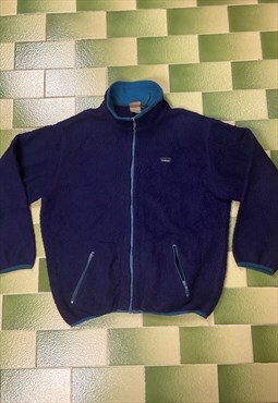 Vintage LL Bean Fleece Jacket Full-Zip Fits Medium Adult