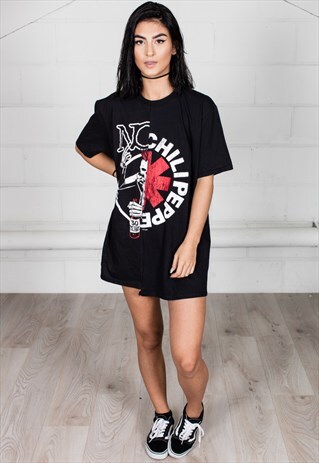 NOFX RED HOT CHILI PEPPER RECONSTRUCTED UNISEX T-SHIRT DRESS