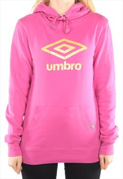 Umbro - Pink Printed Hoodie - Large