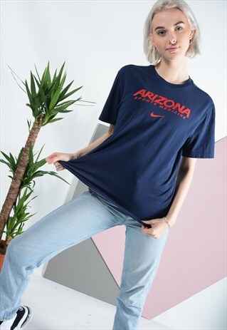 NIKE T-SHIRT WITH USA SLOGAN IN BLUE