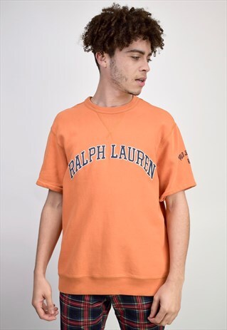 VINTAGE 90'S POLO RALPH LAUREN SHORT SLEEVED SWEATSHIRT