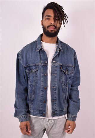 LEVI'S MENS VINTAGE DENIM JACKET XL BLUE 90S
