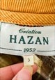 HAZAN QUILTED CORDUROY BARN JACKET CORD BUTTON UP COTTON