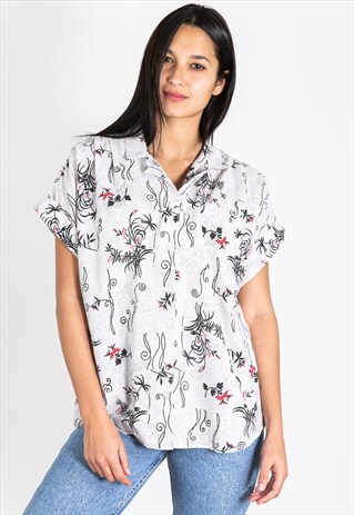 VINTAGE 80S HAWAIIAN SHORT SLEEVE SHIRT / S2054