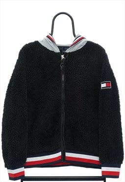 Retro Tommy Hilfiger Black Teddy Bear Fleece Womens