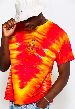 VINTAGE 90S ORANGE TIE DYE T-SHIRT