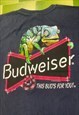 VINTAGE 90S 1998 BUDWEISER CHAMELEONS T-SHIRT DOUBLE SIDED