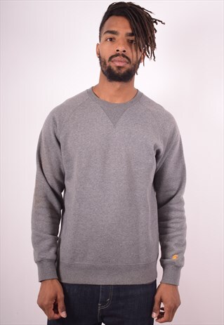 CARHARTT MENS VINTAGE SWEATSHIRT JUMPER MEDIUM GREY 90S