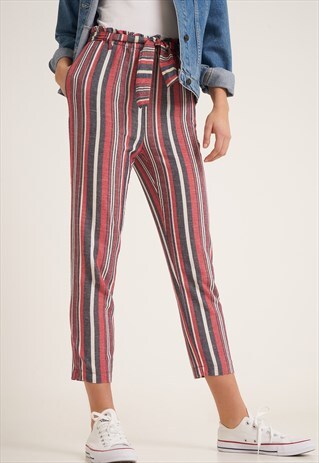 TAPERED BELTED PANTS