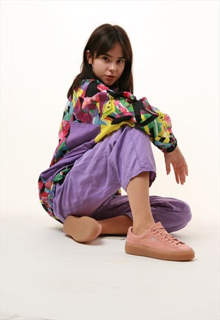 90S VINTAGE MULTICOLOR 1/4 ZIP COTTON SPORTS SUIT 822