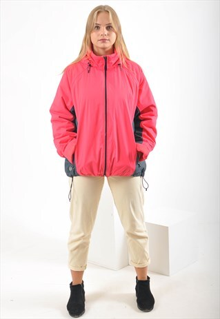 VINTAGE LINED WINDBREAKER JACKET IN PINK