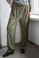 VINTAGE STRAIGHT TROUSERS IN KHAKI GREEN
