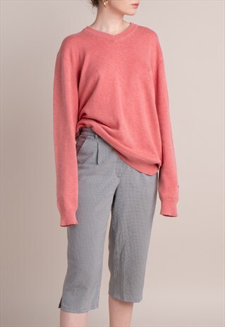 COTTON WOOL V CUT SWEATER