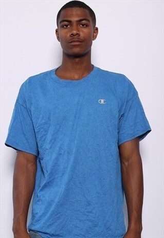 VINTAGE CHAMPION LOGO T-SHIRT NAVY BLUE