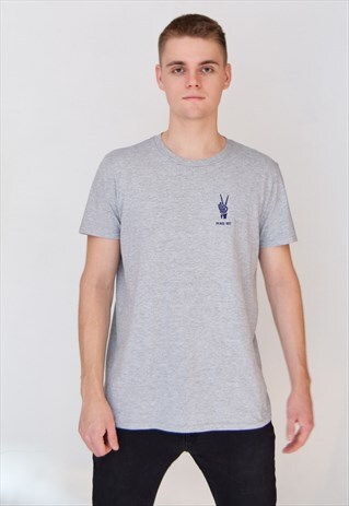 GREY PEACE OUT (NAVY) T-SHIRT