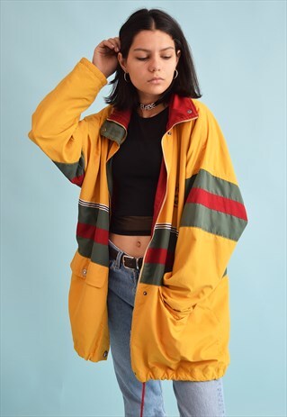 90'S RETRO FESTIVAL OVERSIZED SHELL PARKA JACKET TOP