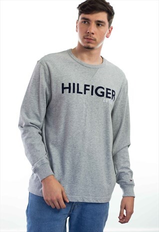 VINTAGE TOMMY HILFIGER BIG LOGO T-SHIRT 90S L 12.6