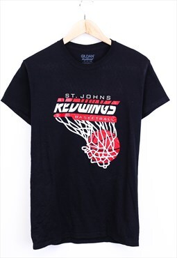 Vintage Redwings Basketball Tee Black Short Sleeve 90s