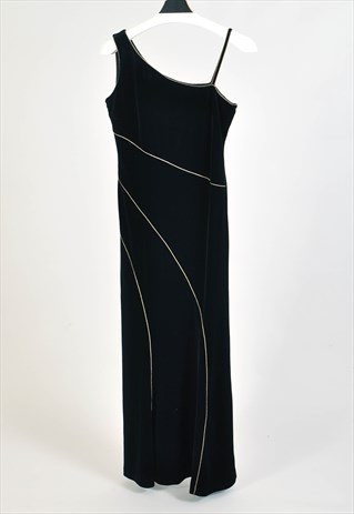 Vintage 00s maxi black velvet dress