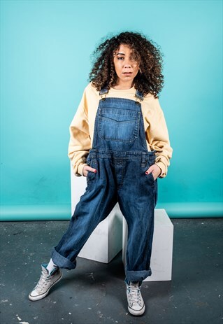 VINTAGE DUNGAREES IN BLUE DENIM