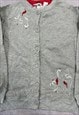 VINTAGE CARDIGAN EMBROIDERED BIRDS PATTERNED SWEATER