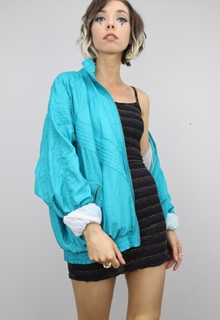 VINTAGE 80S 90S OVERSIZED FESTIVAL SHELL JACKET