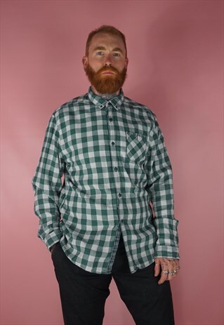VINTAGE GREEN FLANNEL SHIRT