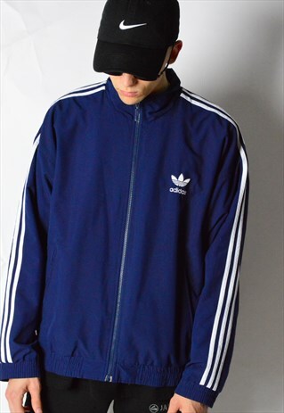 VINTAGE 90S NAVY BLUE CLASSIC ADIDAS TRACK JACKET