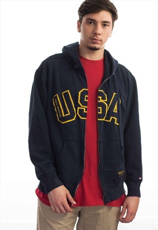 VINTAGE POLO RALPH LAUREN HOODIE SWEATERSHIRT 90S L 23.6