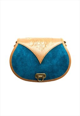 Rosie Teal-suede cross body bag