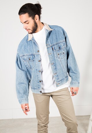VINTAGE 80'S LEVI'S CONTRAST COLLAR TRUCKER / S0093