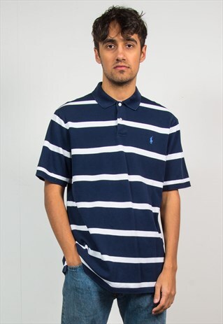 RALPH LAUREN STRIPED POLO T-SHIRT
