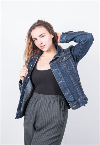 VINTAGE 1990S DARK BLUE DENIM JACKET