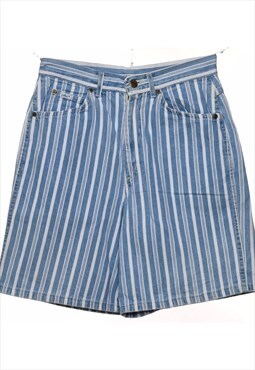Vintage Striped Denim Shorts - W27